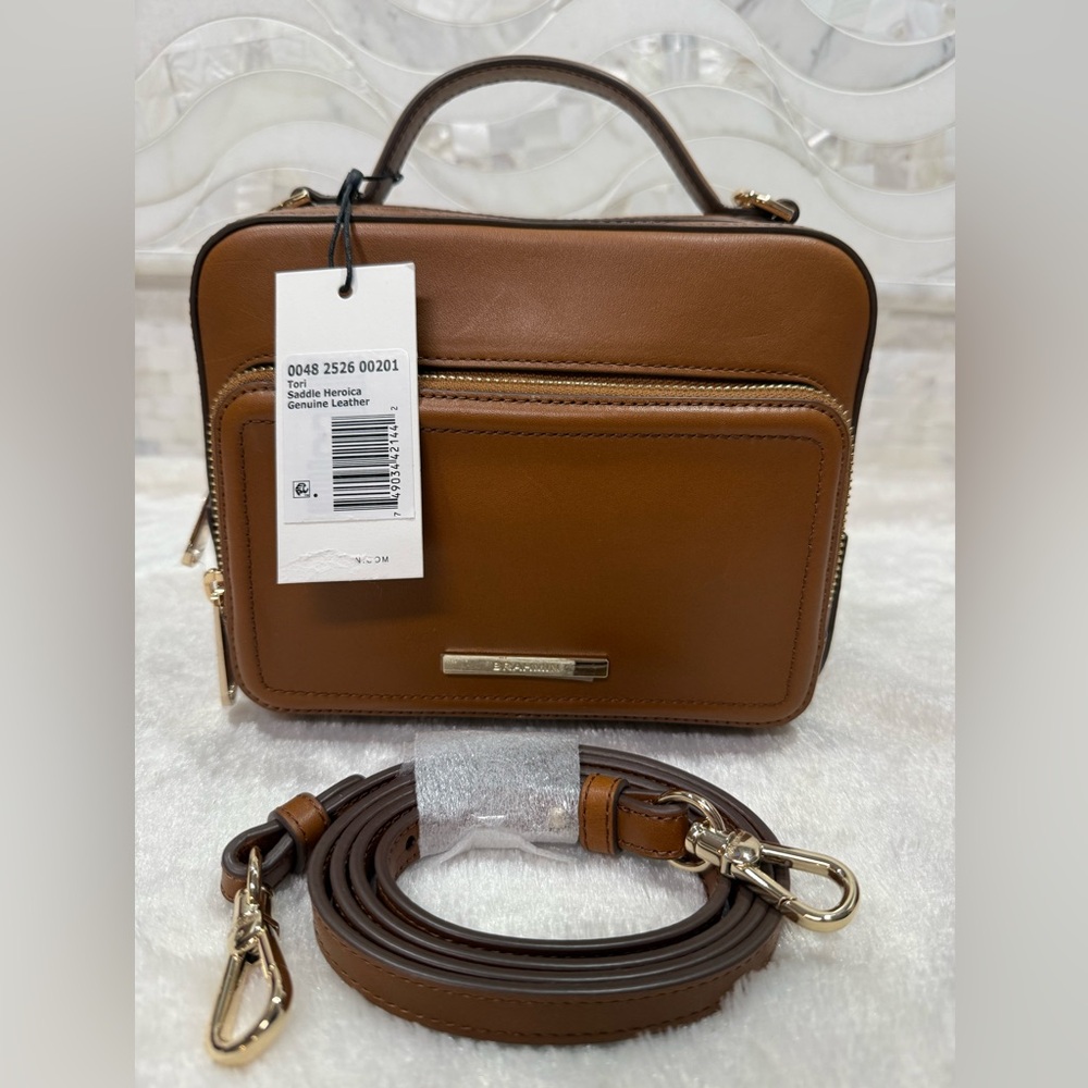 NWT Brahmin Tori in Saddle Heroica Leather Crossbody Bag